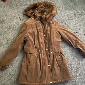 Croft and Barrow coat fur lined hood
